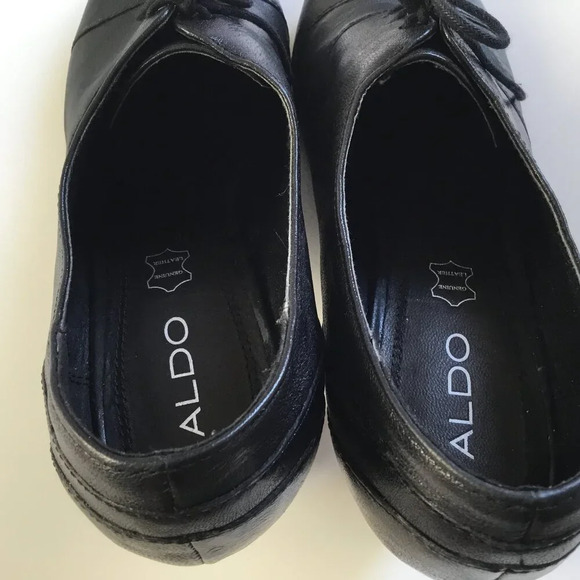 ALDO Women' shoes Heel Business, Black Leather Casual Sz 41EUR  / 10 US - Picture 7 of 10